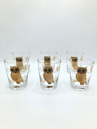 Vintage 22k Gold-Plated Owl Glasses