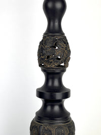 1940s Japanese Bronze Candle Holders, Showa Period