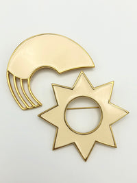 Vintage Celestial Brooch Set by Monet