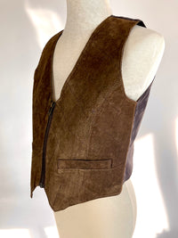 Vintage Brown Suede Vest