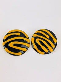 Vintage Enameled Earrings