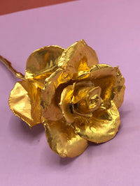 Vintage 24k Gold Plated Rose