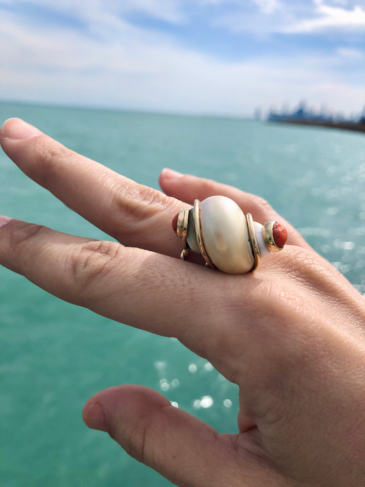Seaman Schepps 14K Turbo Shell Ring