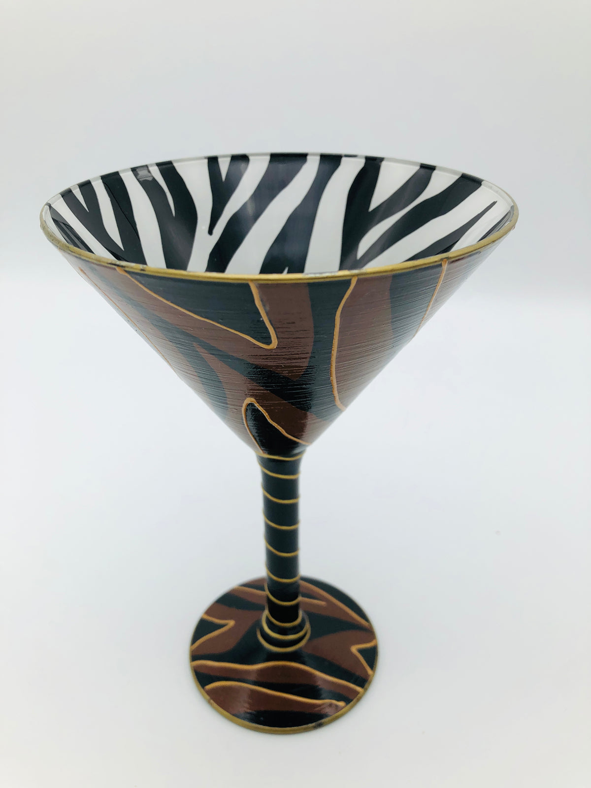 Hand-Painted Animal Print Glasses