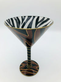 Hand-Painted Animal Print Glasses