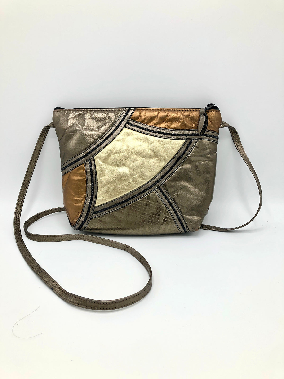 Vintage Metallic Genuine Leather Purse