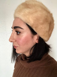Vintage Blonde Mink Fur Hat