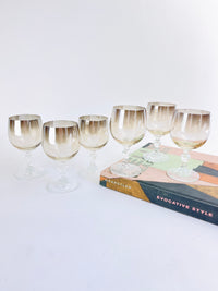 Vintage Smoked Glass Stemware