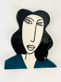 Vintage 90s Ceramic Face Catchall