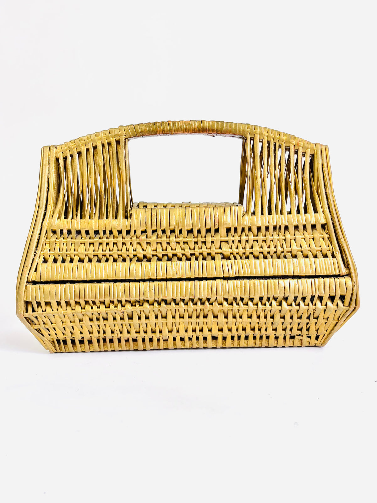 Vintage Seashell and Rattan Bag
