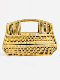 Vintage Seashell and Rattan Bag