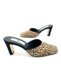 Vintage 90s Leopard Print Calf Hair Shoes