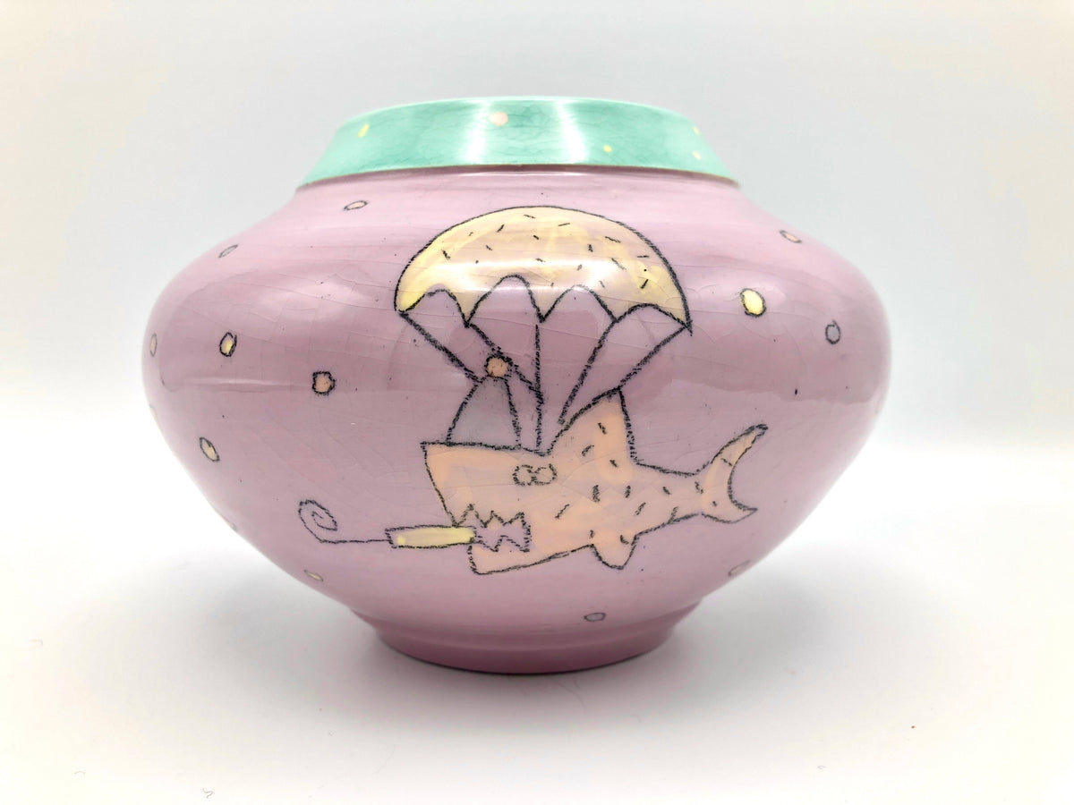 Vintage Postmodern Memphis Era Ceramic Vessel by Beryl Solla