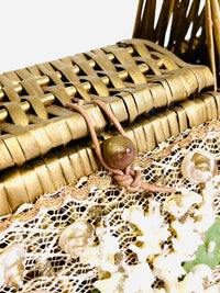 Vintage Seashell and Rattan Bag