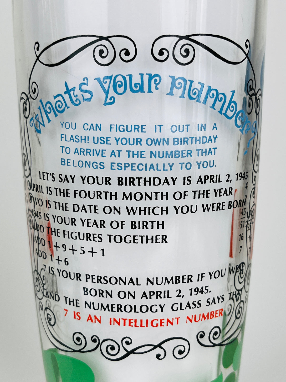 1960s Numerology Cocktail Shaker