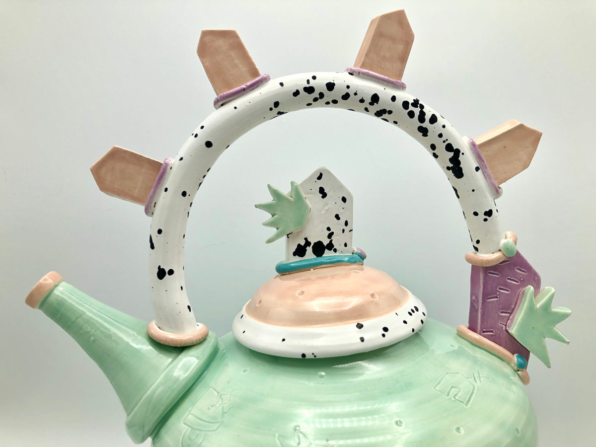 postmodern memphis milano memphis style teapot beryl solla