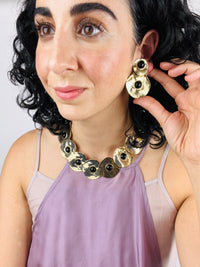 Vintage Hammered Disc Earrings