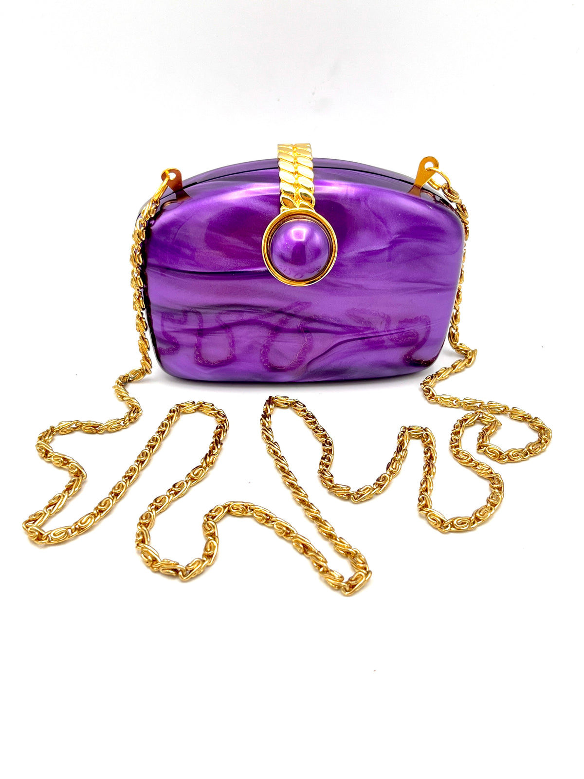 Vintage Purple Marbled Lucite Mini Purse