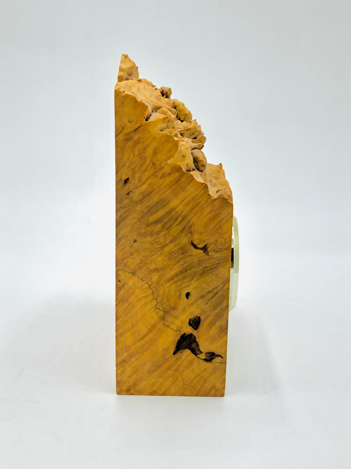 Vintage Burlwood Clock by Michael Elkan Studio