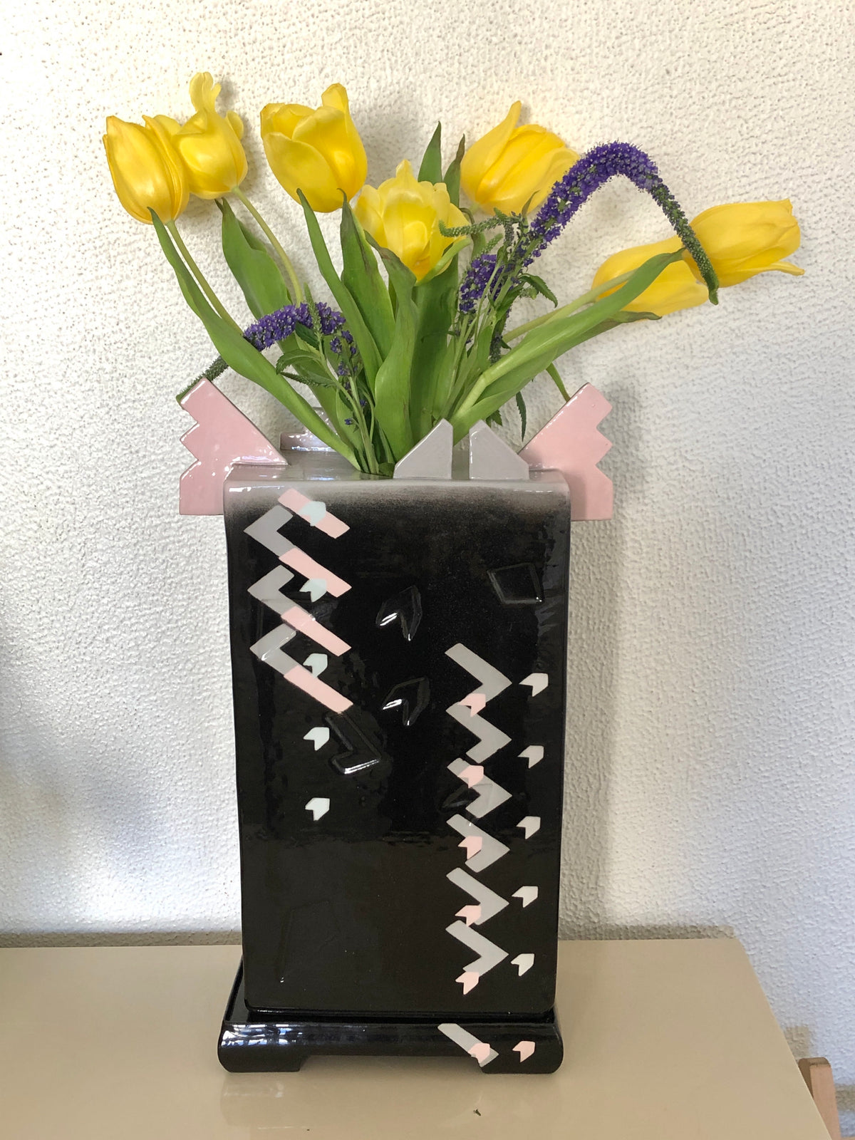 Vintage 90s Postmodern Memphis Style Vase
