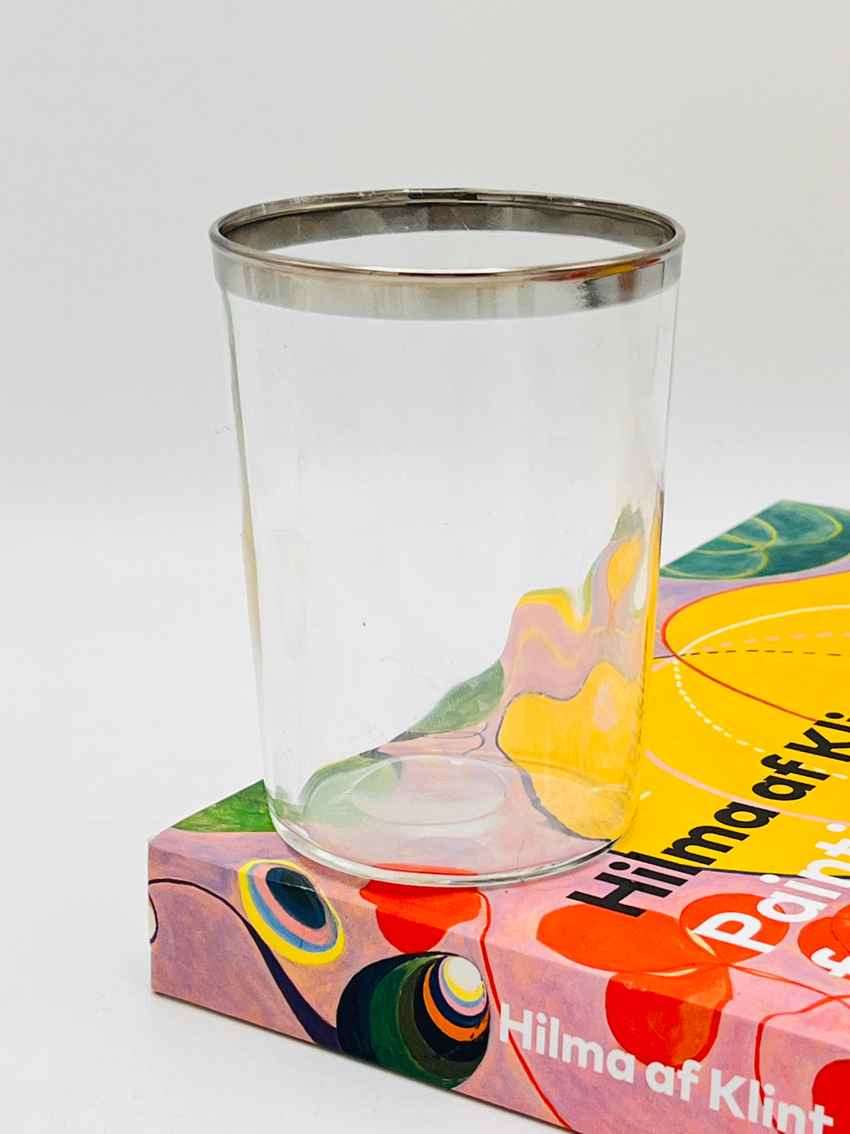 Mid-Century Modern Silver Banded Glasses