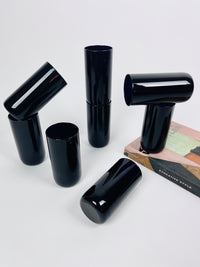 Vintage Black Glass Tumblers