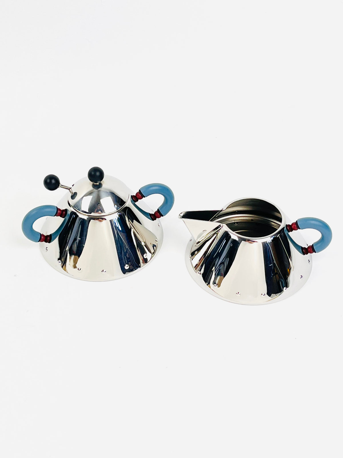 Italian Postmodern Alessi Cream and Sugar by Michael Graves