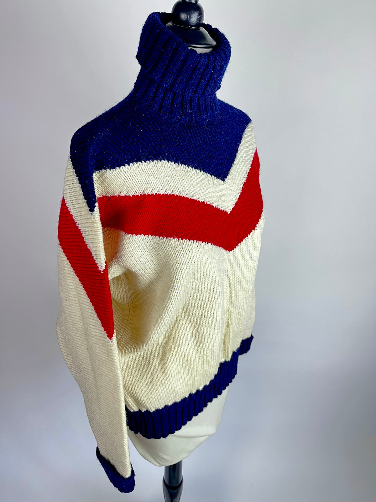 Vintage Hand-Knit Wool Sweater by Mildred Nolan