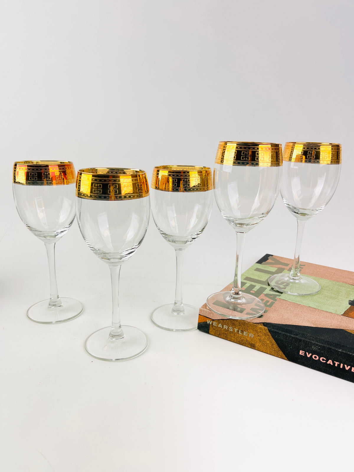 Vintage 22k Gold Plated Stemware