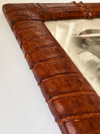 Rare 1930s Genuine Crocodile Skin Picture Frame