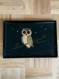 Vintage Mid-Century Owl Tray