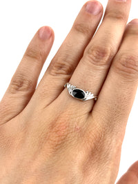 Vintage Sterling and Onyx Ring