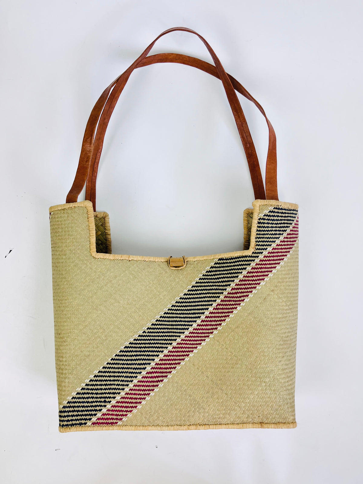 Vintage Woven Straw Tote