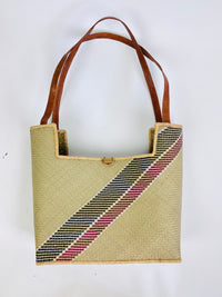 Vintage Woven Straw Tote