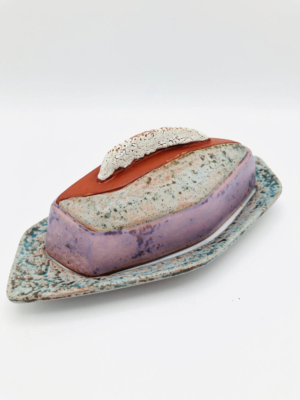 Handmade Art Pottery Butter Dish