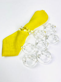 Lucite Knot Napkin Rings, Attributed to Dorothy Thorpe - 8pc