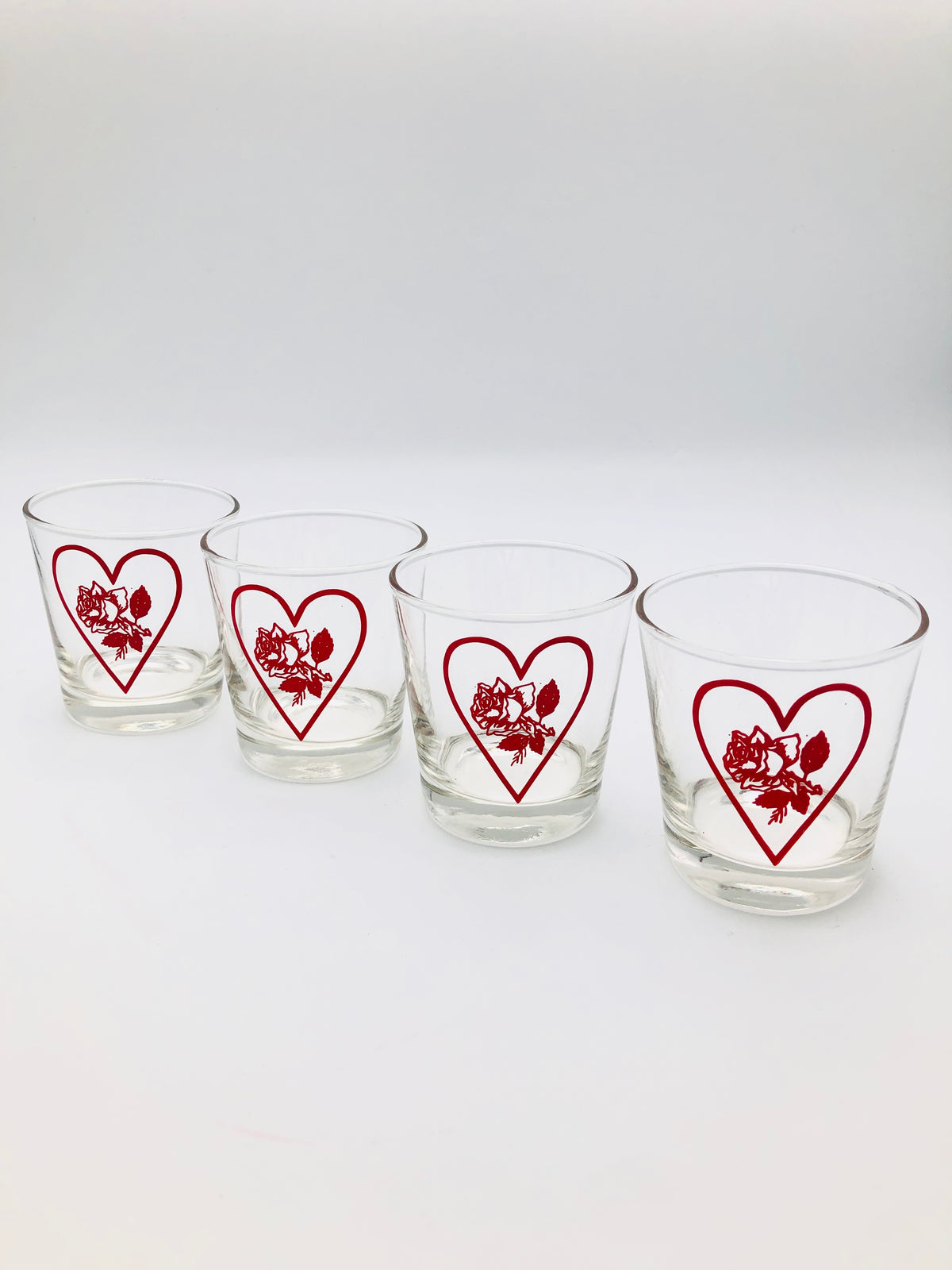 Vintage Rose + Heart Glasses