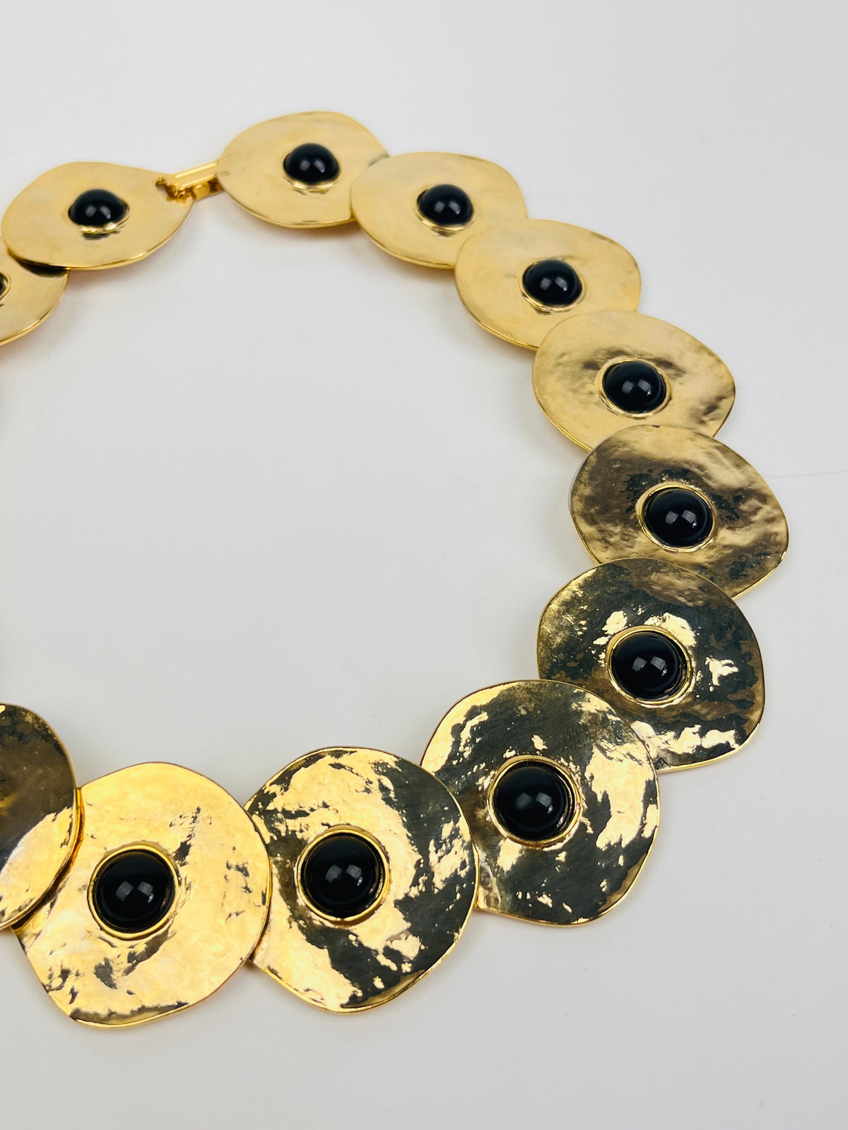 Vintage Hammered Disc Earrings