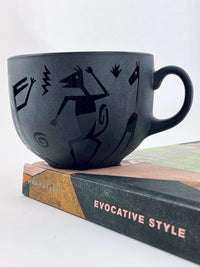 Postmodern Memphis Style Glass Mug - Large