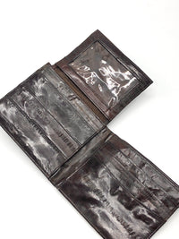 Vintage Chocolate Brown Eel Skin Wallet