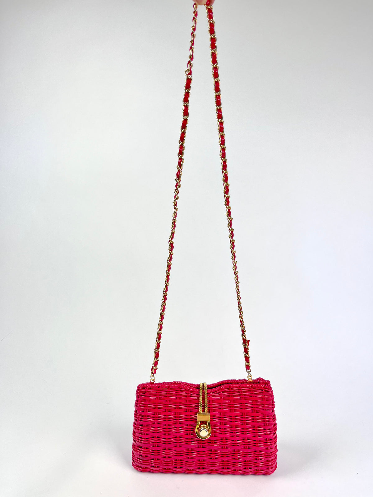 Structured Woven Vinyl Bag