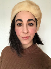 Vintage Blonde Mink Fur Hat