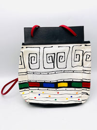 Postmodern Hand-Painted Bucket Bag