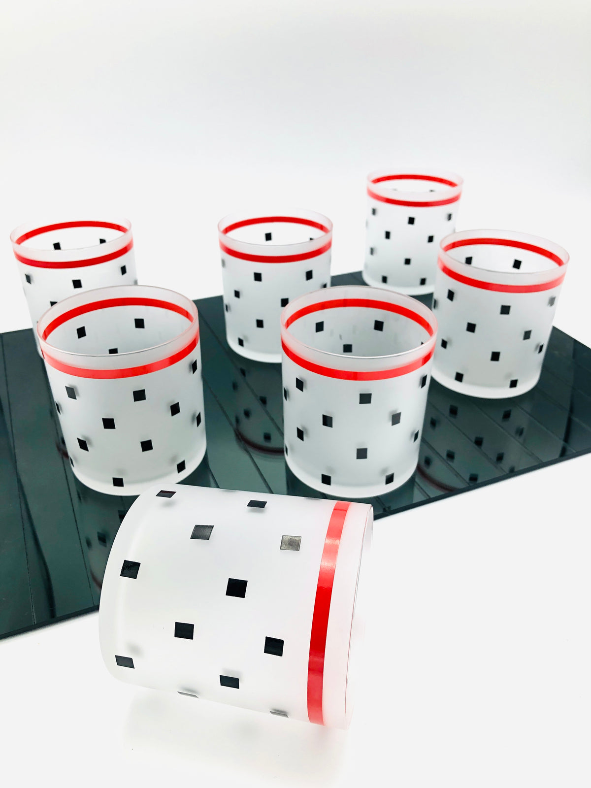 Vintage 90s Postmodern Rocks Glasses