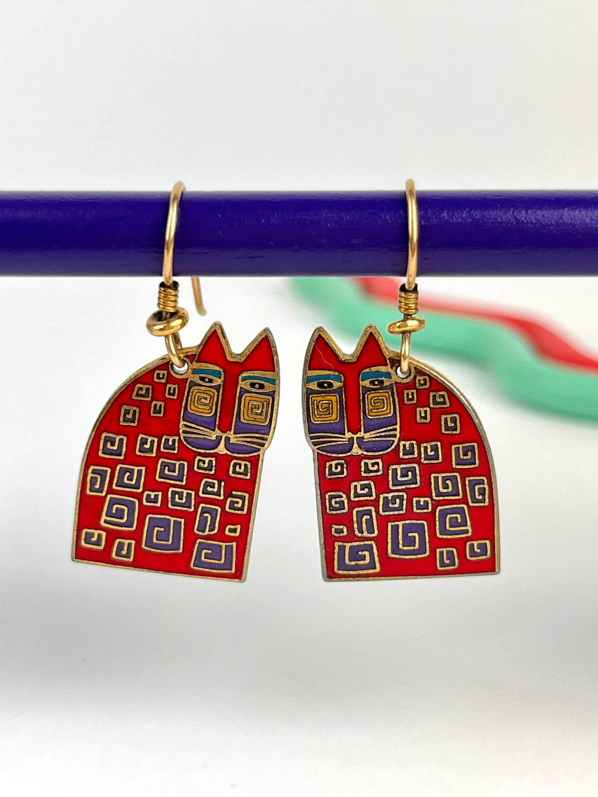 Laurel Burch “Red Cat” Earrings