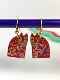 Laurel Burch “Red Cat” Earrings