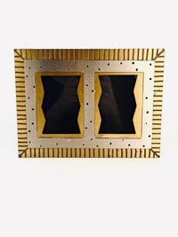 Vintage 90s Postmodern Metal Picture Frame