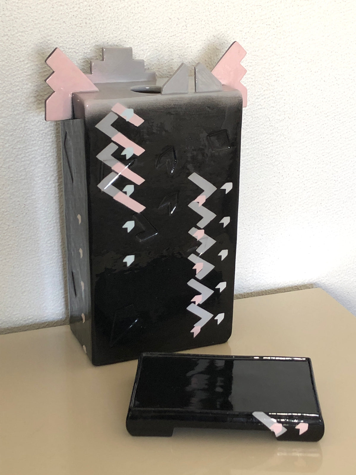 Vintage 90s Postmodern Memphis Style Vase