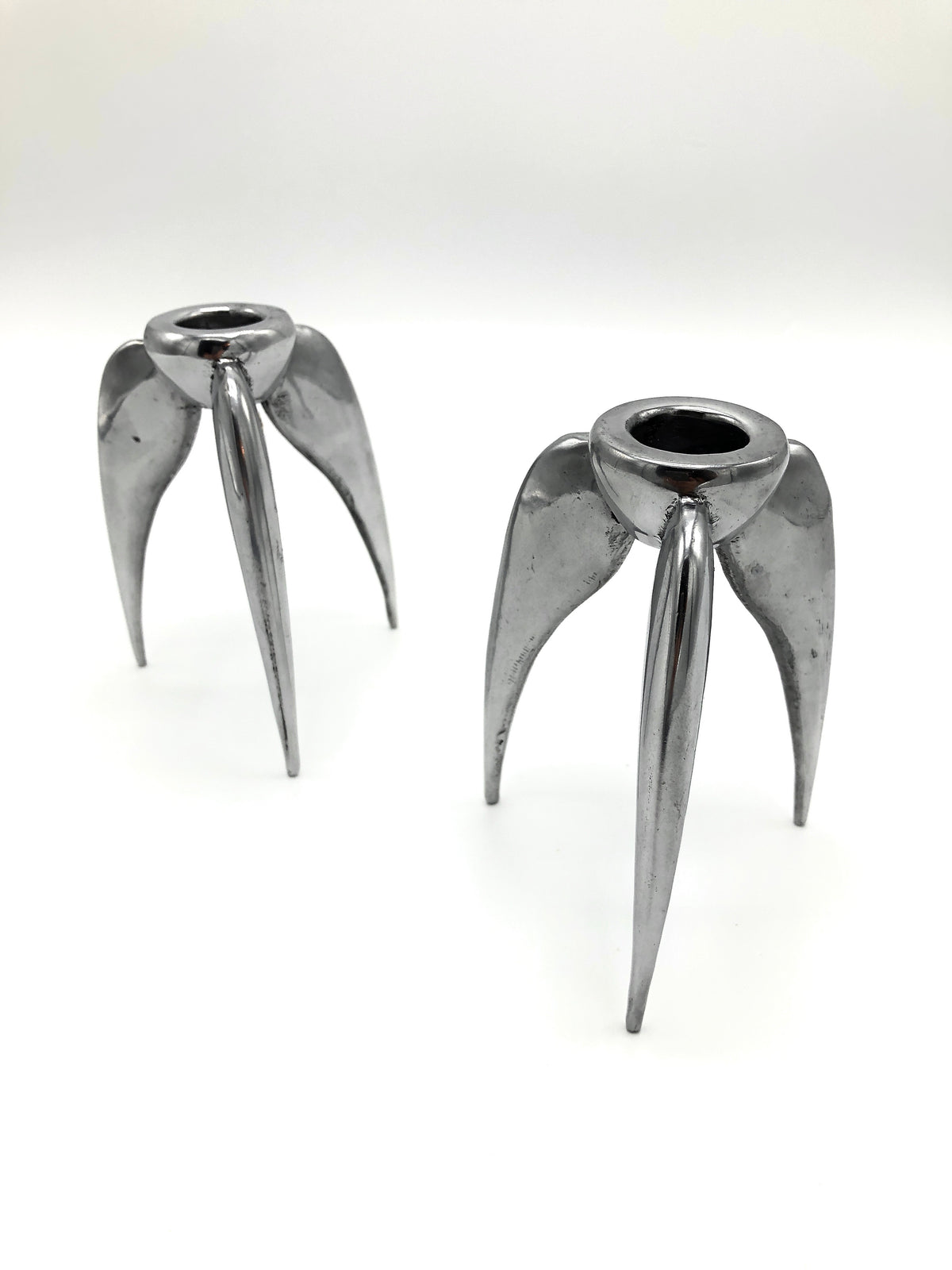 Vintage Aluminum Candle Sticks