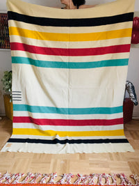 Vintage Hudson’s Bay 4 Point Wool Blanket